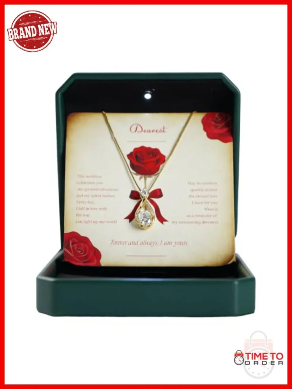 2ct Oval Moissanite Infinity Pendant Necklace 14K Gold Plated Hypoallergenic